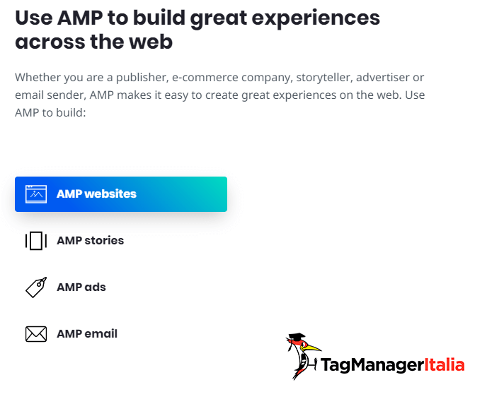 The use cases of AMP pages