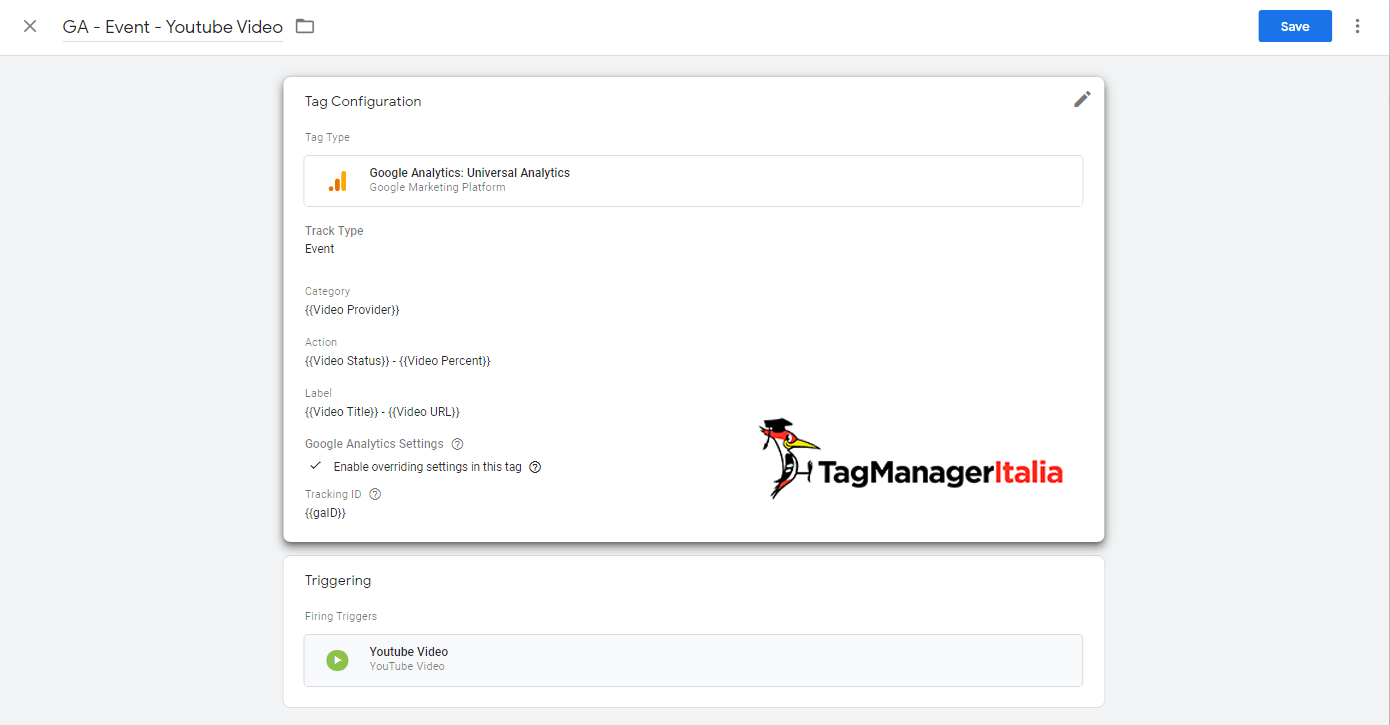 guida base google tag manager - tag google analytics video youtube tag
