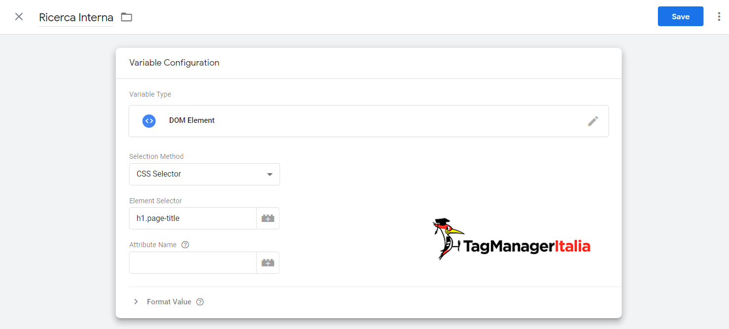 variabile tracciare ricerca interna sito no risultati