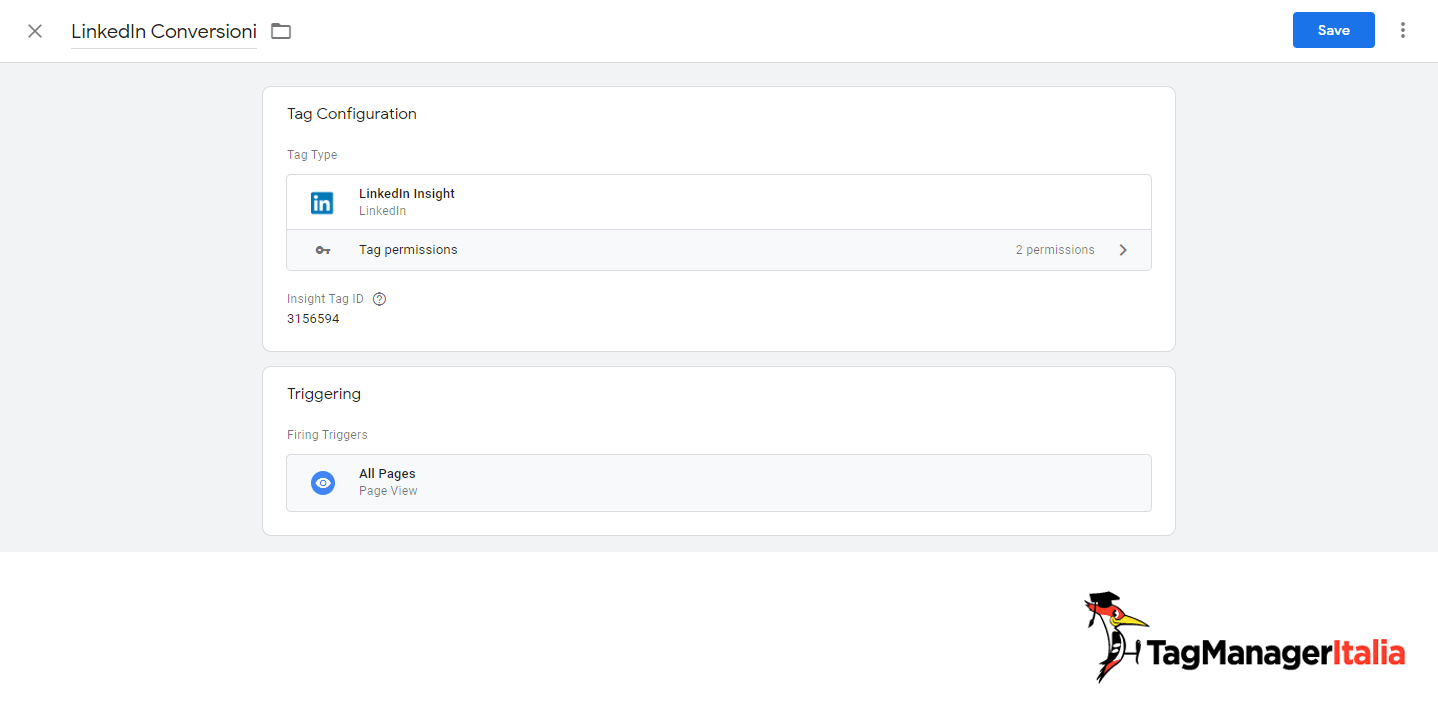installare conversioni linkedin ads google tag manager