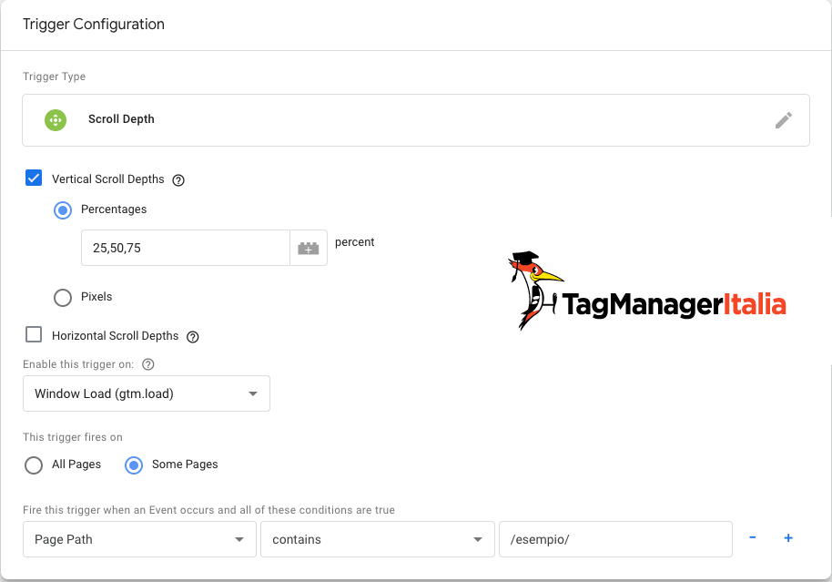 GA4 trigger scroll in Google Tag Manager