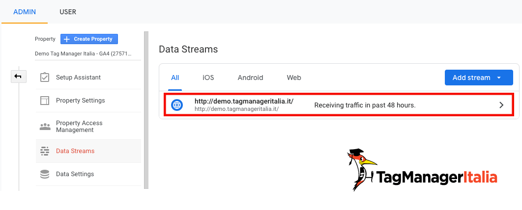 data stream GA4