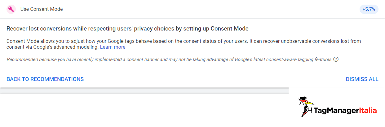 recuperare le conversioni in google ads attraverso il consent mode con google tag manager