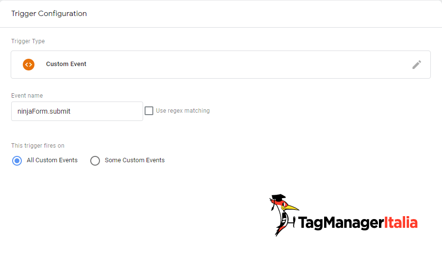 Trigger compilazione form ninja forms google tag manager