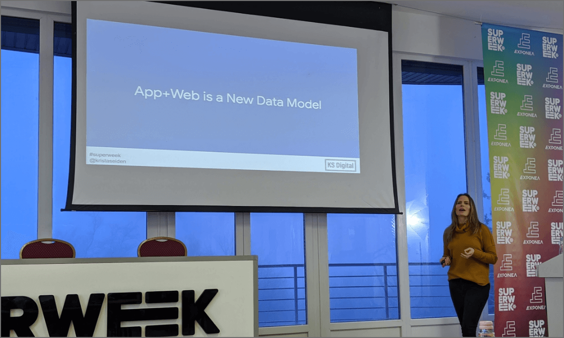 Presentazione Google Analytics 4 al Superweek 2020 - Krista Seiden