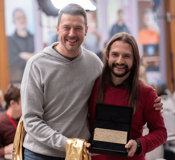 Matteo Zambon e Roberto Guiotto di Tag Manager Italia vincono e ritirano il premio internazionale 