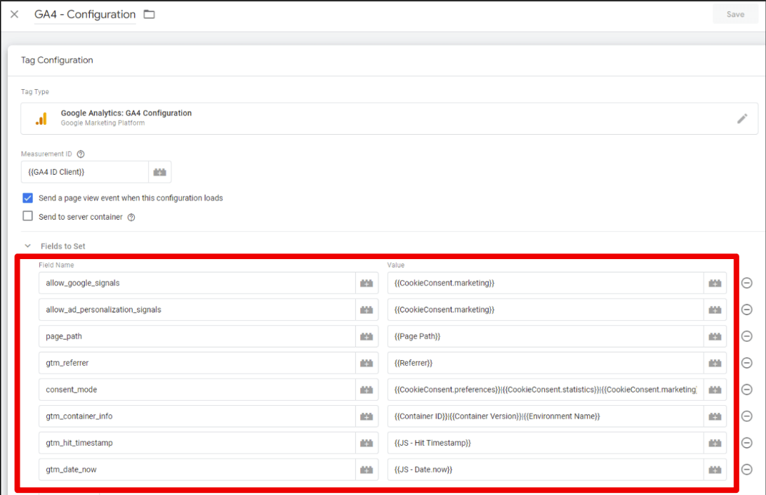 Configurazione parametri personalizzati GA4 evergreen