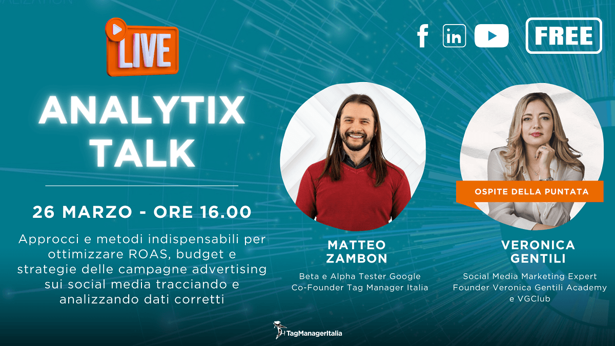 Podcast live Digital Analytics, Social Media Marketing e Advertising - Matteo Zambon e Veronica Gentili - Tag Manager Italia