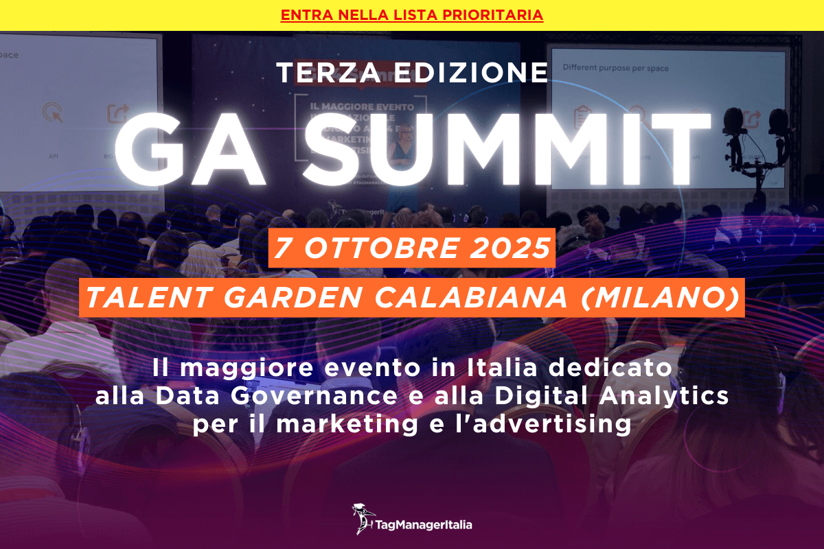 La terza edizione del GA Summit 2025 sta arrivando: entra nella Priority List per essere avvisato non appena i ticket Early Bird saranno disponibili