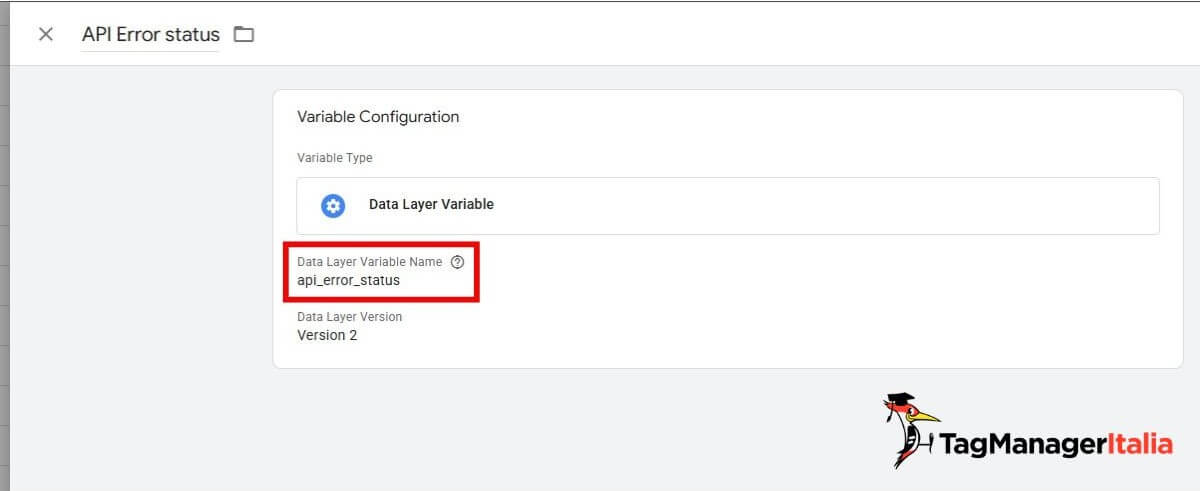 Configurazione variabile evento tracking errori api in Microsoft Clarity con Google Tag Manager