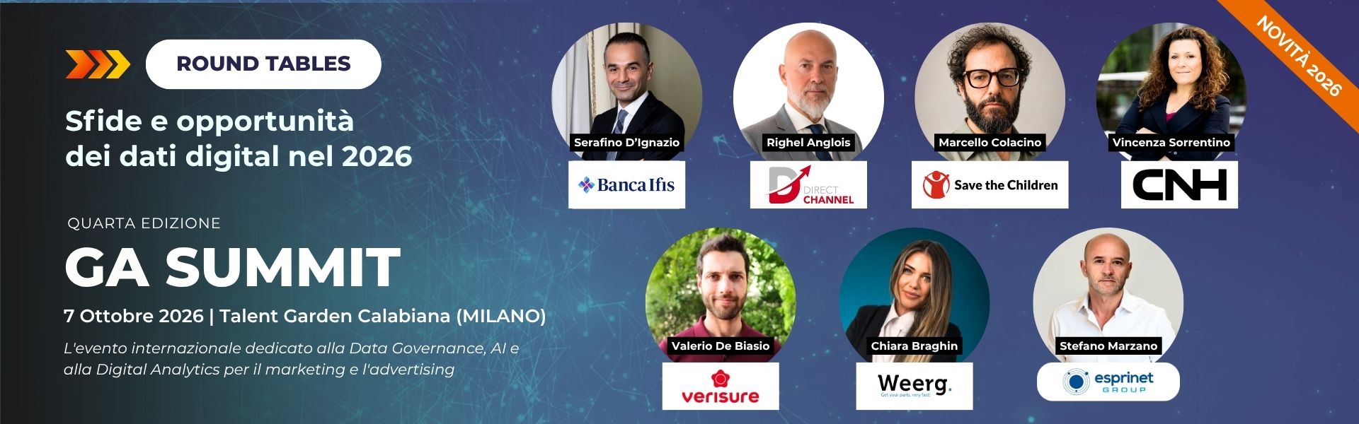 Novità GA Summit 2026! Arrivano le tavole rotonde per approfondire sfide e opportunità dei dati nel digital insieme a referenti di realtà di spicco italiane e internazionali